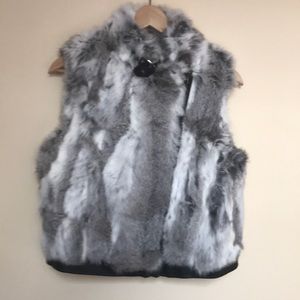 Saks Fifth Avenue | Jackets & Coats | Nwt Rabbit Fur Moto Vest | Poshmark